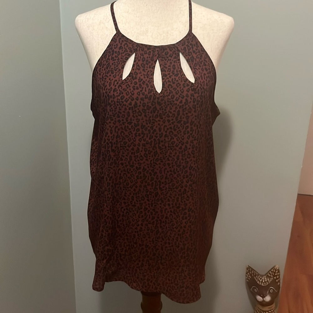 Papermoon Red Cut Out Sleeveless Tank Top